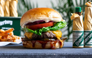 Underberg Burger With Sweet Potato Fries